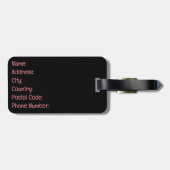 Schattigee Kawaii kat eten ramen Bagagelabel (Achterkant horizontaal)