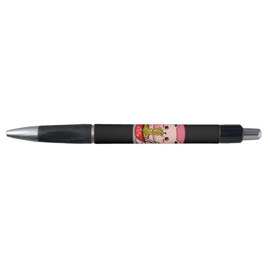 Schattigee Kawaii kat eten ramen Pen (Voorkant)