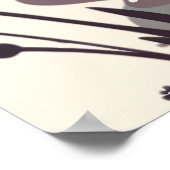 Schattigee Kawaii-kat in het bloemenveld Poster (Hoek)