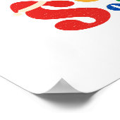 Schattigee Kawaii Kat Kerstkrans Seizoen van Joy Poster (Hoek)