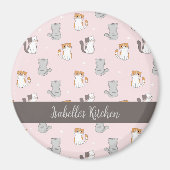Schattigee Kawaii katten gepersonaliseerd Magneet (Voorkant)