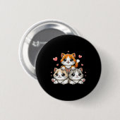 Schattigee Kawaii Katten Neko Grappig Kitten Katte Ronde Button 5,7 Cm (Voorkant /achterkant)