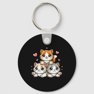 Schattigee Kawaii Katten Neko Grappig Kitten Katte Sleutelhanger