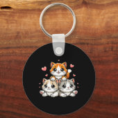 Schattigee Kawaii Katten Neko Grappig Kitten Katte Sleutelhanger (Voorkant)