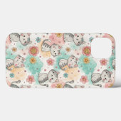 Schattigee kawaii kattenpatroon pastel Case-Mate iPhone case (Achterkant (horizontaal))