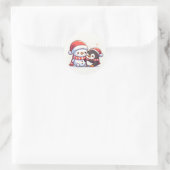 Schattigee Kawaii Kerst stickers (Tas)