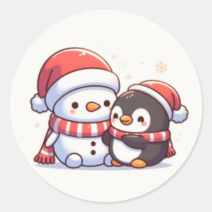 Schattigee Kawaii Kerst stickers