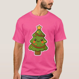 Schattigee Kawaii kerstboom T-shirt
