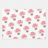 Schattigee Kawaii kerstkitten in een trui Inpakpapier Vel (Voorkant)