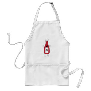 Schattigee Kawaii Ketchup Rood Personaliseren Standaard Schort