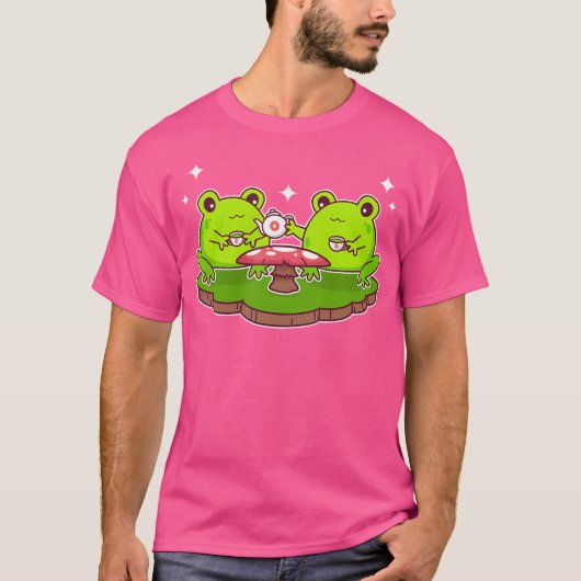 Schattigee kawaii kikkers t-shirt (Voorkant)
