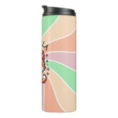 Schattigee Kawaii Kitten met Bubble Tea Gepersonal Thermosbeker (Geroteerd rechts)