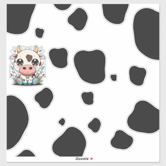 Schattigee Kawaii koe! Sticker (Vel)