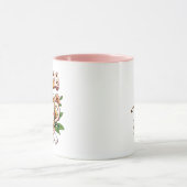Schattigee Kawaii Koffie en Bloemen Mok (Midden)