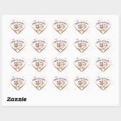 Schattigee Kawaii koffie en room Hart Sticker (Vel)