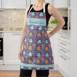 Schattigee Kawaii kwal gepersonaliseerd Schort