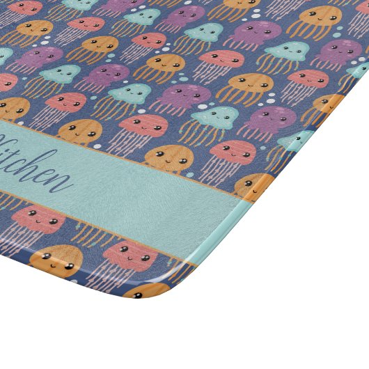 Schattigee Kawaii kwal gepersonaliseerd Snijplank (Hoek)