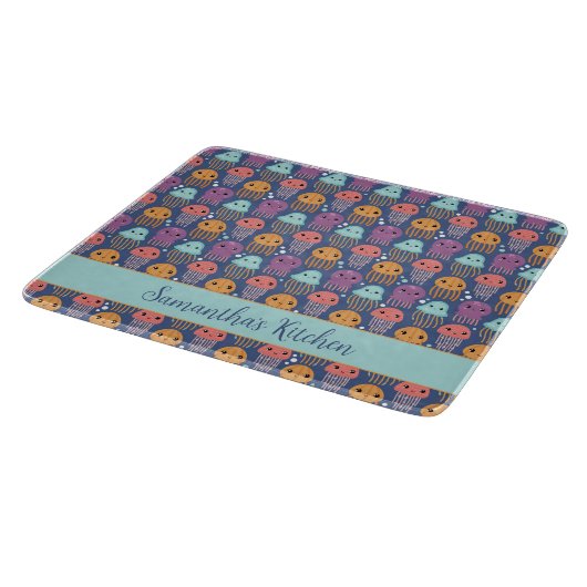 Schattigee Kawaii kwal gepersonaliseerd Snijplank (Hoek)