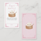 Schattigee Kawaii Little Dumpling Bao Roze Luier R Informatiekaartje (Voorkant / Achterkant)