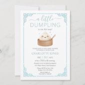 Schattigee Kawaii Little Dumpling Bun Blue Baby sh Kaart (Voorkant)