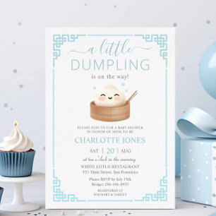 Schattigee Kawaii Little Dumpling Bun Blue Baby sh Kaart