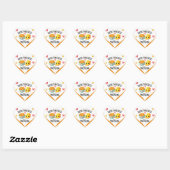 Schattigee kawaii macaroni en kaas hart sticker (Vel)