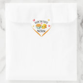 Schattigee kawaii macaroni en kaas hart sticker (Tas)