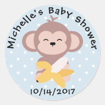 Schattigee Kawaii Monkey Baby shower Sticker