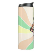 Schattigee Kawaii Monkey met Bubble Tea Gepersonal Thermosbeker (Gedraaid links)