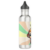 Schattigee Kawaii Monkey met Bubble Tea Gepersonal Waterfles (Links)