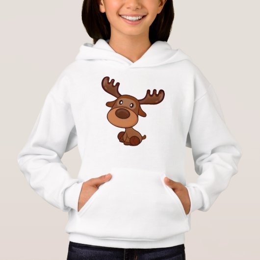 Schattigee Kawaii Moose Elk Herten Grappig Alaska (Voorkant)