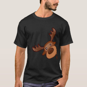 Schattigee Kawaii Moose Elk Herten Grappig Alaska T-shirt