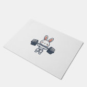 Schattigee Kawaii Muscular Rabbit Gewichtheffen Gr Deurmat (Schuin)