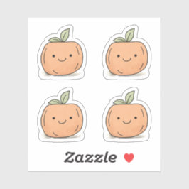 Schattigee Kawaii Oranje Waterverf Pompoen Sticker