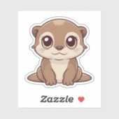 Schattigee Kawaii Otter Schattige Animal Fun Art Sticker (Vel)