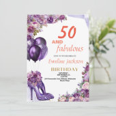 Schattigee Kawaii Paarse Verjaardag Kaart (Staand voorkant)