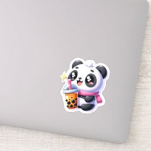 Schattigee Kawaii Panda Drink Boba Bubble Tea Kawa Sticker