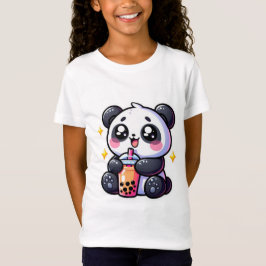Schattigee Kawaii Panda Drink Boba Bubble Tea Kawa T-shirt