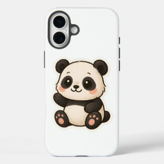 Schattigee Kawaii Panda iPhone 16 Plus Hoesje