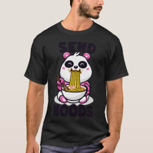 Schattigee Kawaii Panda Stuur Noods Funny Noodle P T-shirt