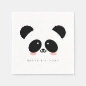 Schattigee Kawaii Panda Voeg uw groet toe Servet (Voorkant)