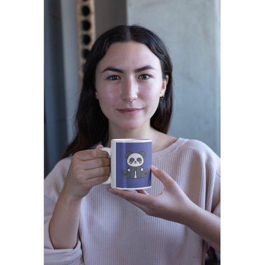 Schattigee Kawaii Panda Zitting - Schattig ontwerp Koffiemok