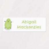 Schattigee kawaii papaya poot cartoon gepersonalis labels (Design 2)