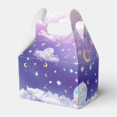 Schattigee Kawaii pastel eenhoorn met regenboog st Bedankdoosjes (Achterkant)