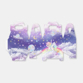 Schattigee Kawaii pastel eenhoorn met regenboog st Bedankdoosjes (Uitgevouwen)