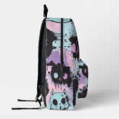 Schattigee Kawaii Pastel Gothic Patchwork Creepy C Bedrukte Rugzak (Links)