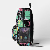 Schattigee Kawaii Pastel Gothic Patchwork Creepy C Bedrukte Rugzak (Rechts)