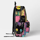 Schattigee Kawaii Pastel Gothic Patchwork Creepy C Bedrukte Rugzak (Links)