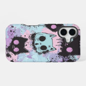 Schattigee Kawaii Pastel Gothic Patchwork Creepy C iPhone 16 Hoesje (Achterkant horizontaal)