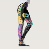 Schattigee Kawaii Pastel Gothic Patchwork Creepy C Leggings (Rechts)